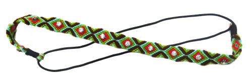 JH0124TQFU: Woven diamond design headband with crystal rhinestones Primary Showman Saddles and Tack
