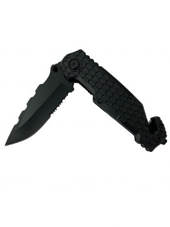 KS1699BK: Tactical Spring Assist Rescue Black Knife Primary Showman Saddles and Tack