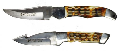 KT-1798-9414: Wild Turkey hunting knife set with bone handles Primary Showman Saddles and Tack
