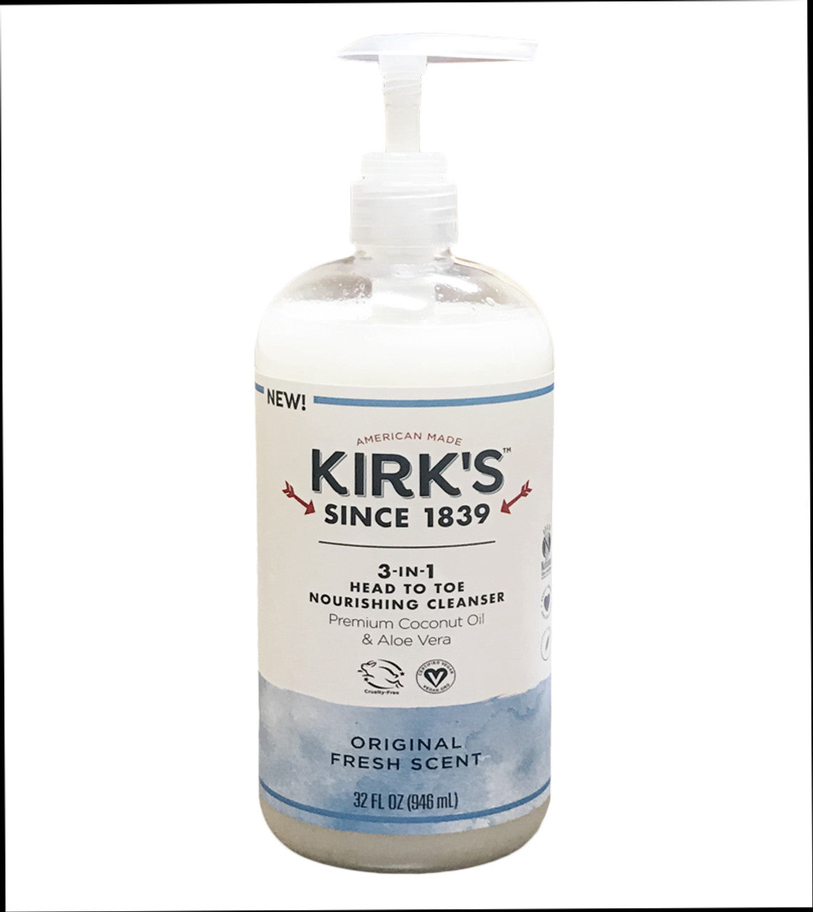 Kirk's™ 3-IN-1 Head to Toe Nourishing Cleanser Original Fresh Scent 32 oz.-TexanSaddles.com