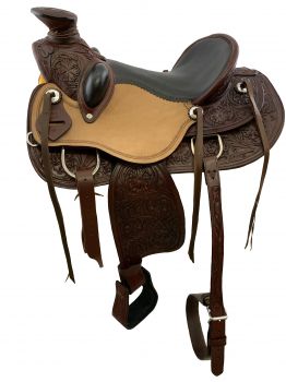 LWS1307: Burgundy Wade Style Economy Roping Saddle Set with Bucking rolls, comes complete with Bri Roping Saddle Showman Saddles and Tack