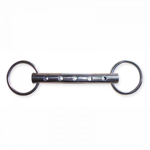 Metalab 5" Stainless Steel Round Pipe Loose Ring Snaffle bit, 19mm Bits Shiloh
