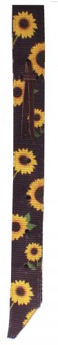 NOB-01: Showman ® Brown Nylon Off Billet with sunflower design Primary Showman