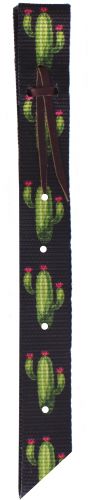 NOB-02: Showman ® Black Nylon Off Billet with cactus design Primary Showman