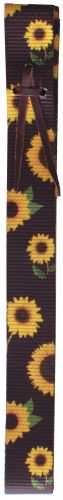 NTS-01: Showman® Brown Nylon Tie Strap with sunflower design Primary Showman
