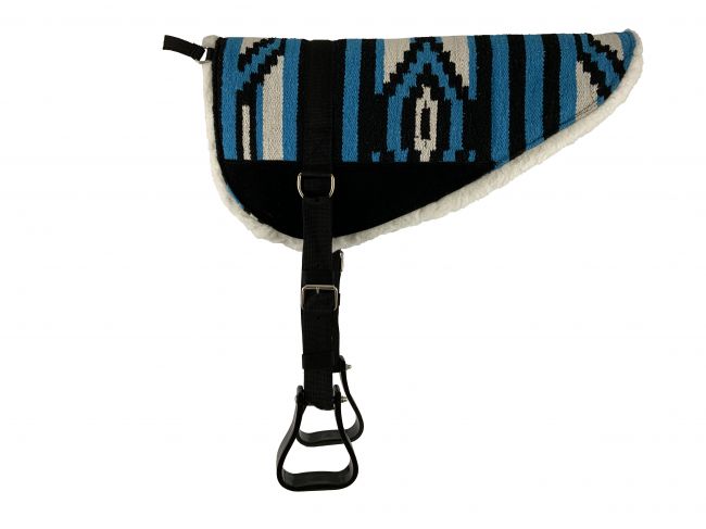 Navajo bareback saddle pad with Kodel fleece bottom and suede wear leathers Western Saddle Pad Shiloh
