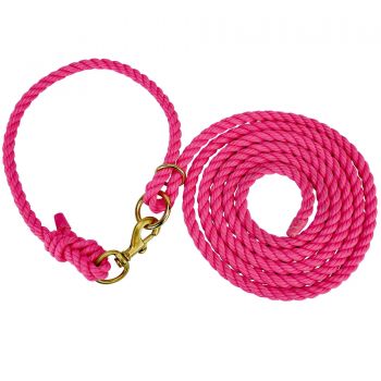 PL10B: HAMILTON Adjustable halter w/ lead and snap, can be used on small to large animals Primary Showman Saddles and Tack