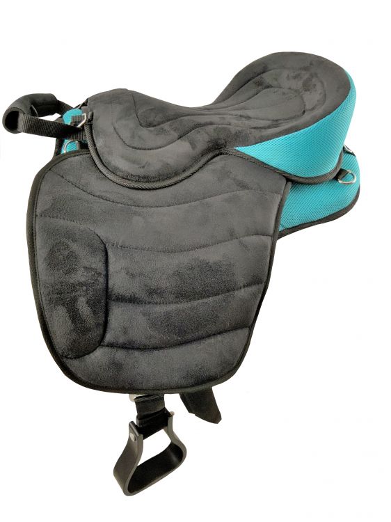 Padded Suede Top Soft Saddle, with pommel handle and fleece bottom Western Saddle Pad Shiloh