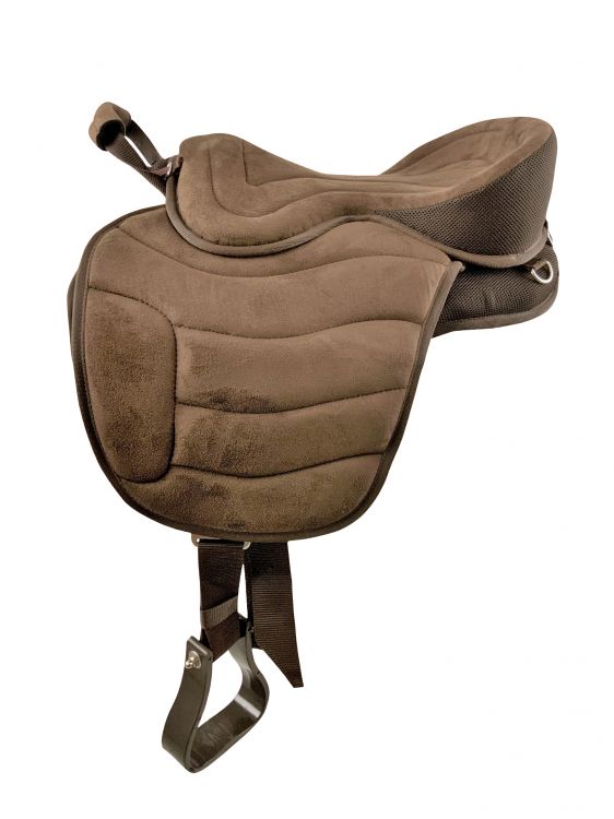 Padded Suede Top Soft Saddle, with pommel handle and fleece bottom Western Saddle Pad Shiloh