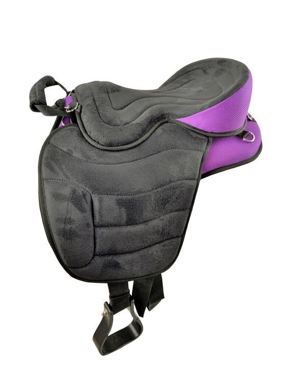 Padded Suede Top Soft Saddle, with pommel handle and fleece bottom Western Saddle Pad Shiloh