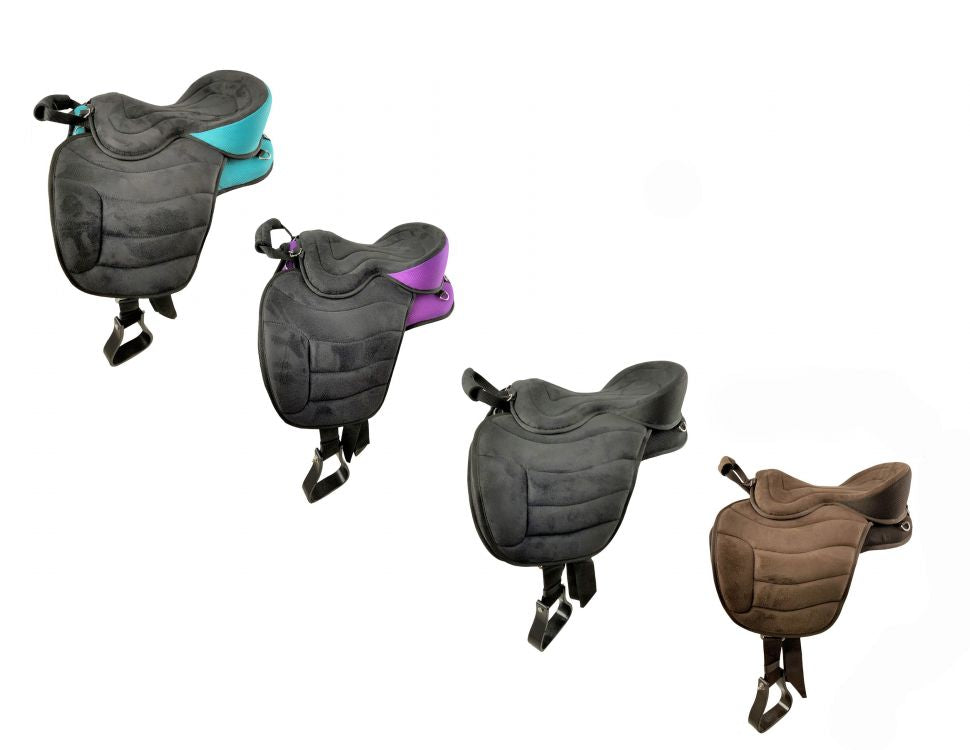 Padded Suede Top Soft Saddle, with pommel handle and fleece bottom Western Saddle Pad Shiloh