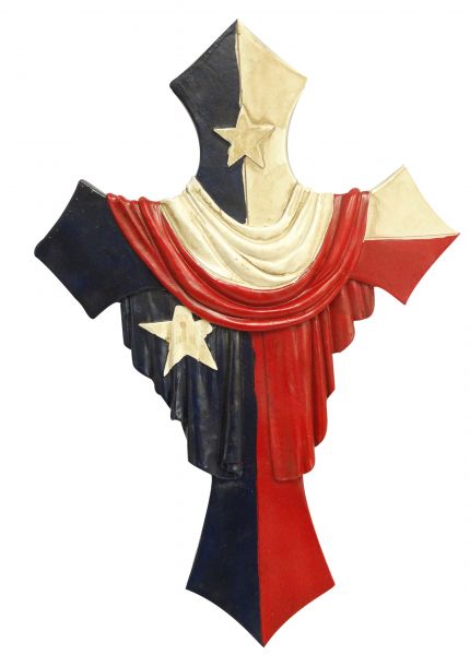 RSD-175: Montana West ® 12" X 8" Draped Texas flag cross Primary Showman Saddles and Tack