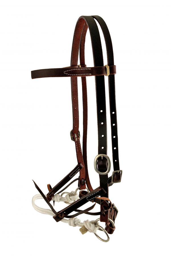 Showman ® Argentina Cow Leather side pull Default Shiloh