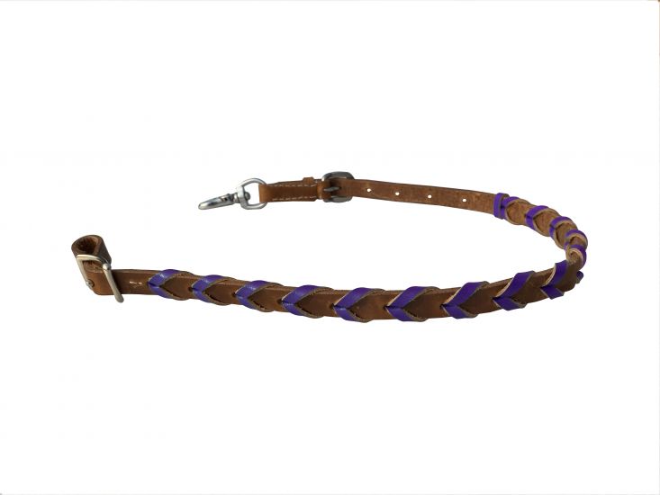 Showman ® Argentina Cow Leather wither strap with Color Braided leather accent Default Shiloh