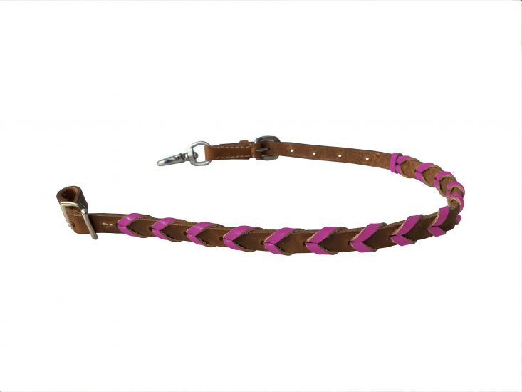 Showman ® Argentina Cow Leather wither strap with Color Braided leather accent Default Shiloh