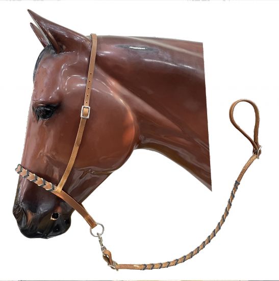 Showman ® Argentina Leather Braided nose tiedown Default Shiloh