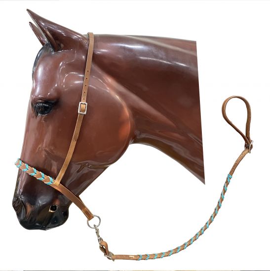 Showman ® Argentina Leather Braided nose tiedown Default Shiloh