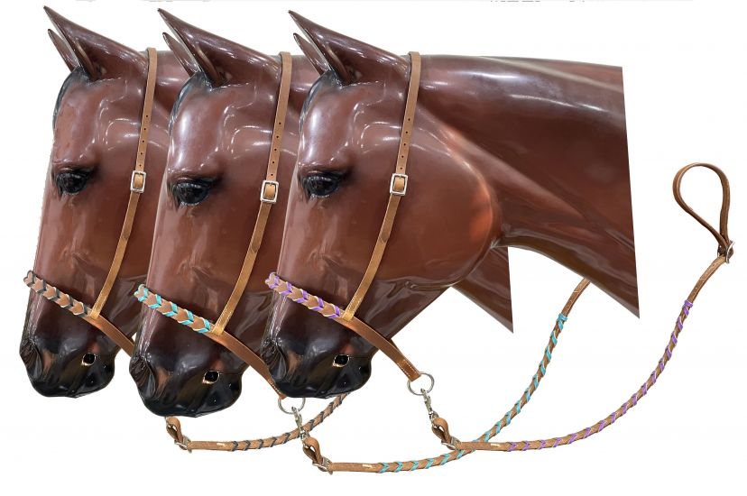 Showman ® Argentina Leather Braided nose tiedown Default Shiloh
