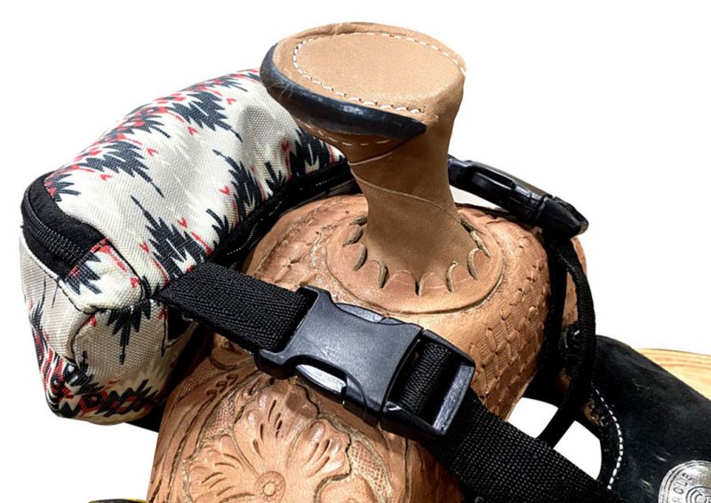 Showman ® Aztec Print Insulated Nylon Saddle Pouch Default Shiloh