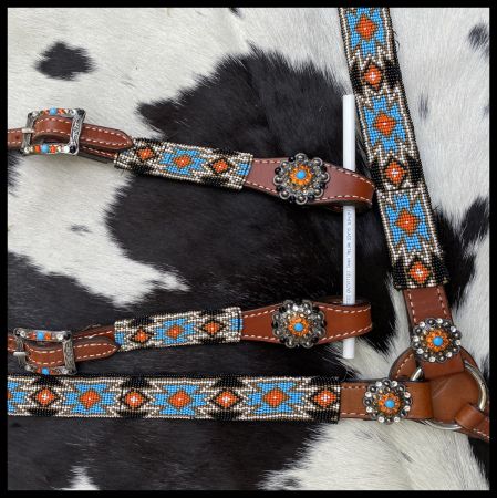 Showman ® Beaded Southwest Design 4 Piece Set Default Shiloh