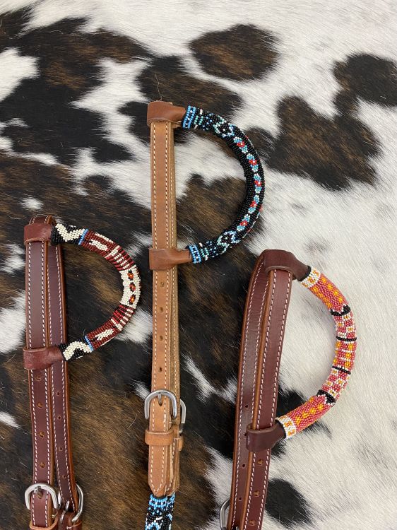 Showman ® Beaded one ear headstall Default Shiloh