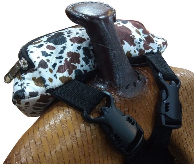 Showman ® Cow Print Insulated Nylon Saddle Pouch Default Shiloh