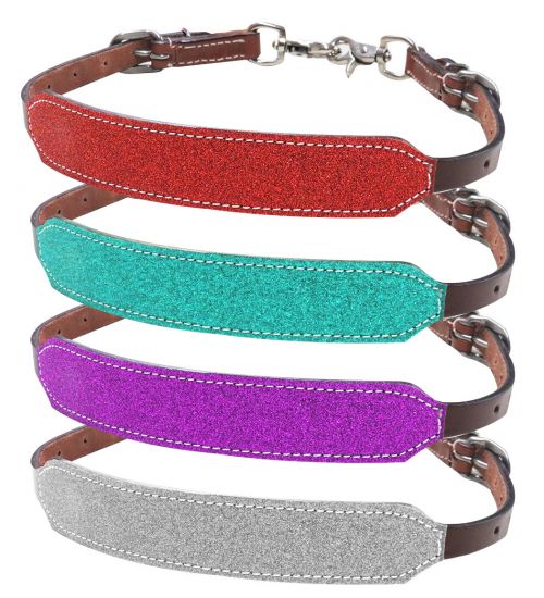 Showman ® Glitter overlay leather wither strap Default Shiloh