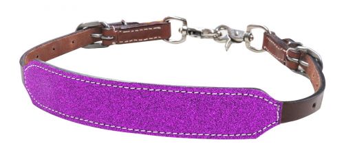 Showman ® Glitter overlay leather wither strap Default Shiloh