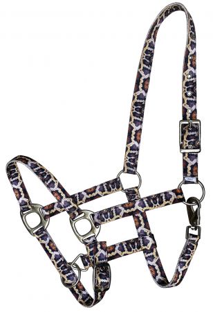 Showman ® Premium Nylon Horse Sized Halter with python print design Default Shiloh