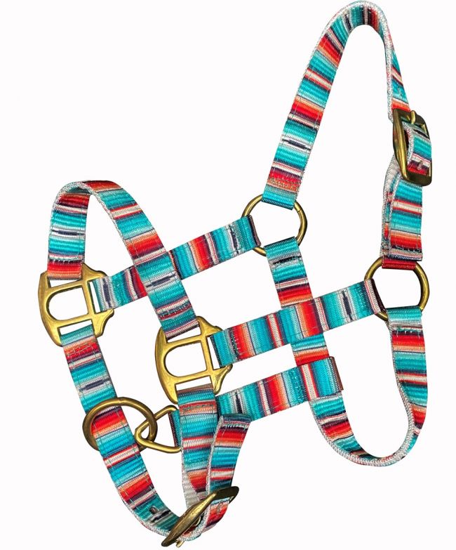 Showman ® Premium nylon Serape Print halter with brass hardware Default Shiloh
