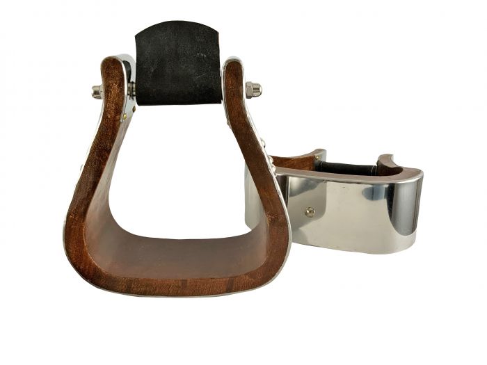 Showman ® SS bound wood stirrups with 3" tread Neck- 3" , Height- 7 1/2", Boot width - 6" Stirrups Shiloh