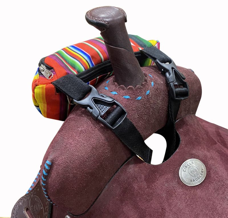 Showman ® Serape Print Insulated Nylon Saddle Pouch Default Shiloh