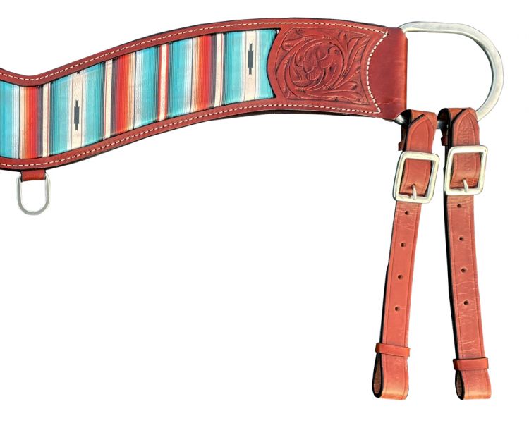 Showman ® Serape Southwest print leather tripping collar Default Shiloh