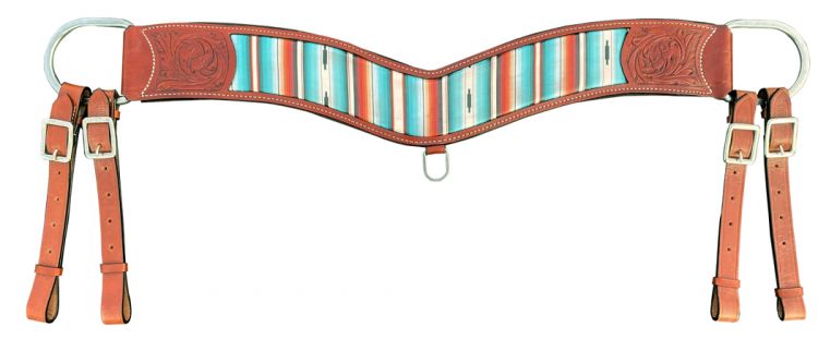 Showman ® Serape Southwest print leather tripping collar Default Shiloh