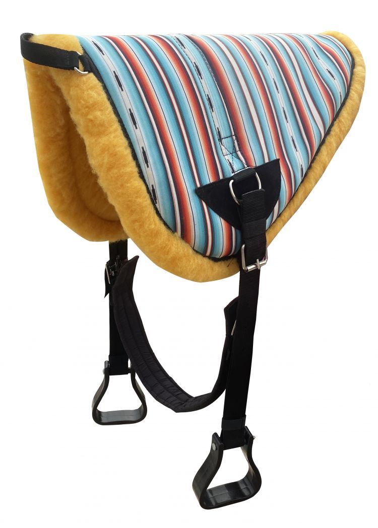 Showman ® Southwest Serape design bareback saddle pad with kodel fleece bottom Western Saddle Pad Shiloh