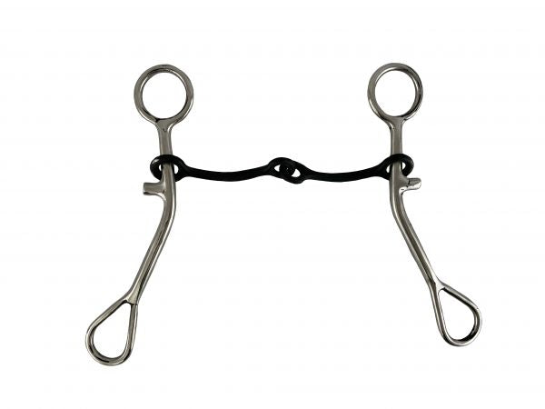 Showman ® Stainless Steel Gag mouth Sweet Iron Mouth bit with 7" Cheek and 5" mouth Bits Shiloh
