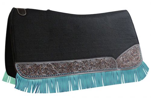 Showman® 32" x 31" Wide Fringe Vented Western Saddle Pad 22869 Western Saddle Pad Showman