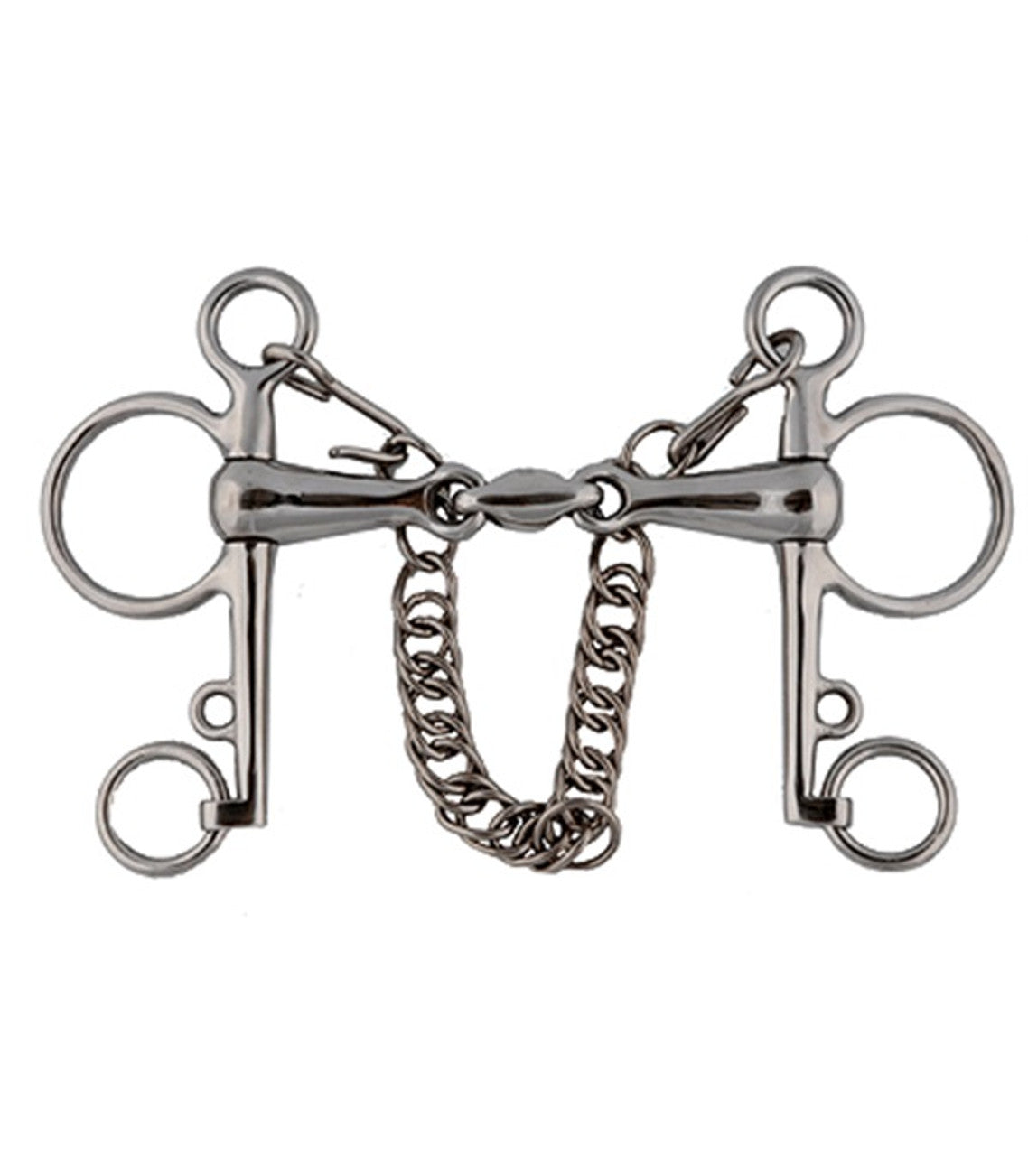 Stainless Steel Elliptical Link Pelham Bit-TexanSaddles.com