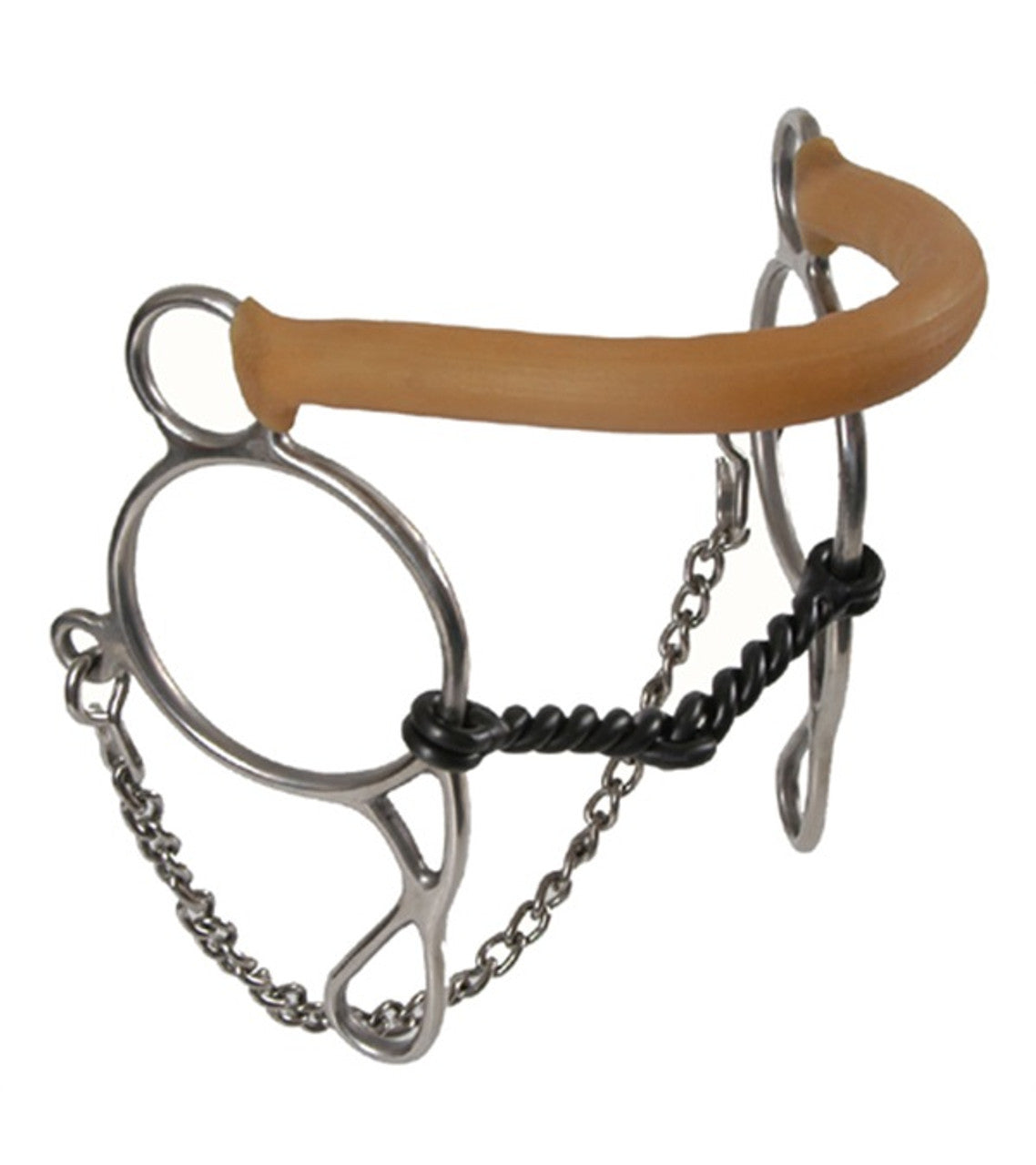 Stainless Steel Gag Hackamore Bit-TexanSaddles.com