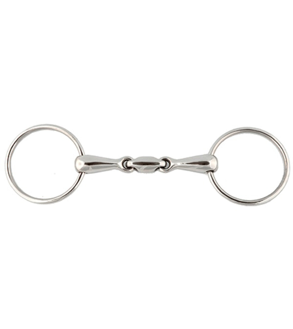 Stainless Steel Horizontal Elliptical Loose Ring Snaffle Bit-TexanSaddles.com