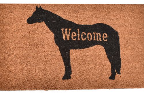 Standing Horse Welcome Design Outdoor Door Mat Default Shiloh