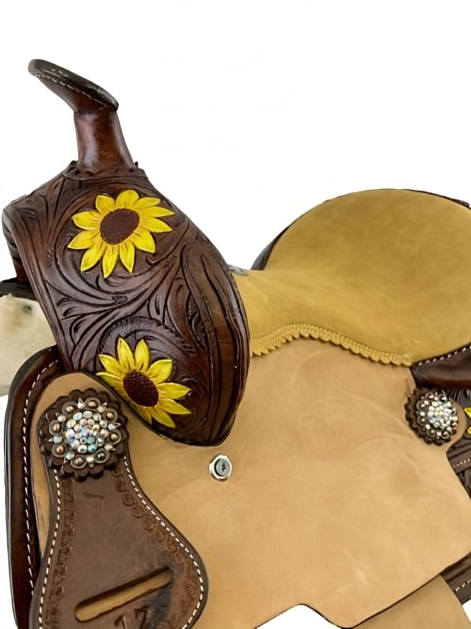Sunflower Design 10" Double T Barrel Style Saddle 189010 Youth Saddle Double T