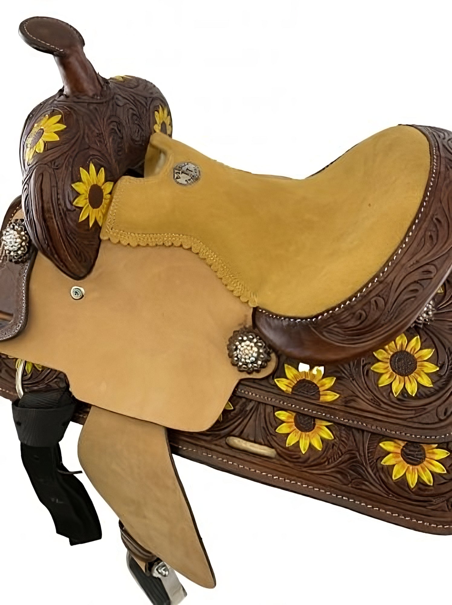 Sunflower Design 10" Double T Barrel Style Saddle 189010 Youth Saddle Double T
