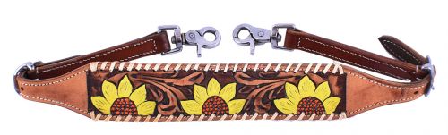 WS-11: Showman ® Hand painted sunflower design wither strap Primary Showman