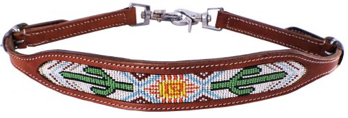 WS-13: Showman ® cactus and navajo beaded design wither strap Primary Showman
