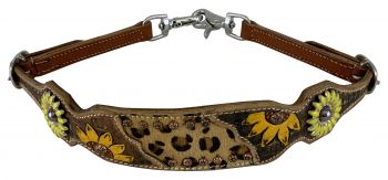 WS-30: Showman ® Sunflower wither strap with hair on cheetah center Primary Showman