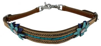 WS-37: Showman ® Hand painted 3D flower wither strap Primary Showman