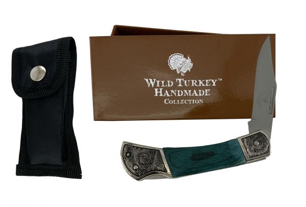 Wild Turkey-Handmade Collection Wood Handle Stainless Steel Pocket Knife with 3" blade Default Shiloh