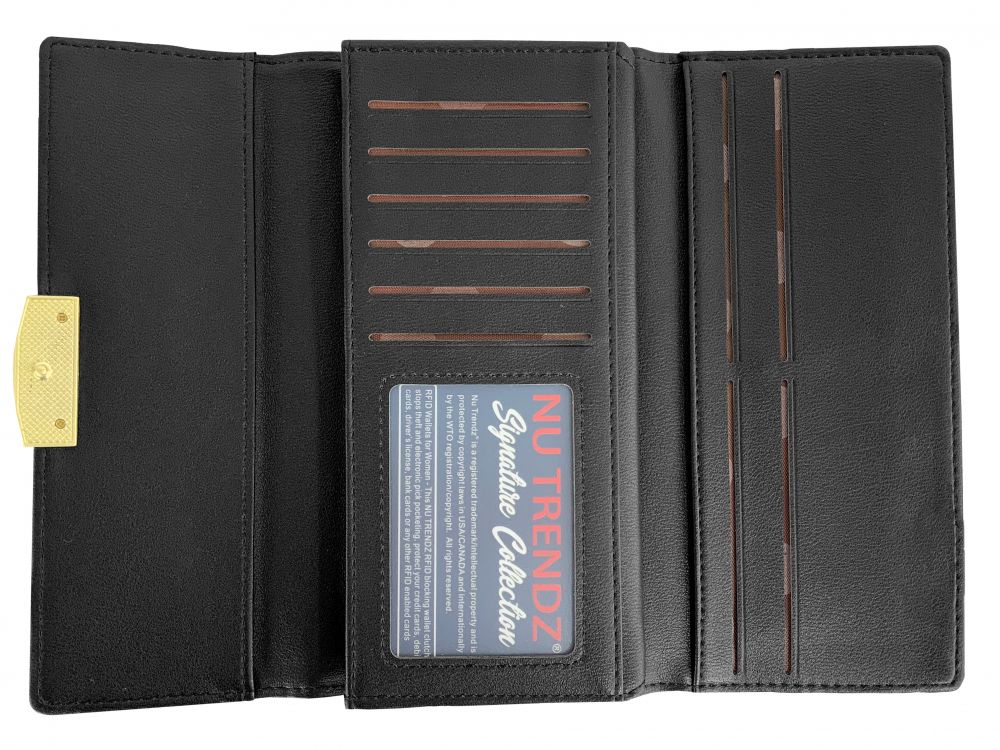 Aztec print zippered wallet with button closure