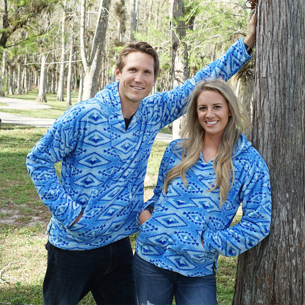 Blue Diamond Mesa Flannel Fleece Pullover
